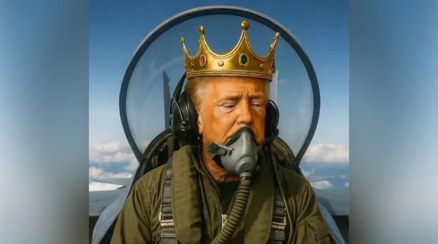 Нове відео Трампа: “король” атакує фекаліями протестувальників з літака