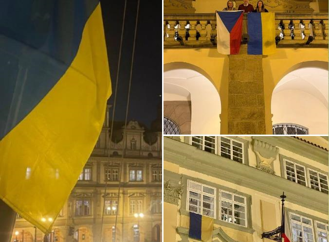 У Чехії спікер парламенту зняв з будівлі прапор України. Тепер їх там три