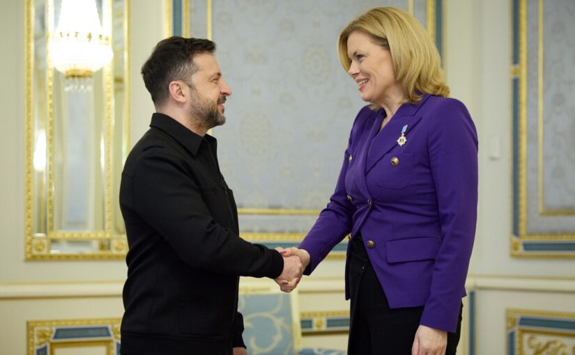 Спілкування Володимира Зеленського та Президентки Бундестагу Німеччини Юлії Кльокнер з медіа