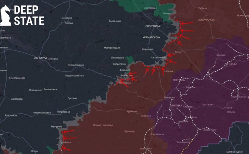 У DeepState назвали найактивніші ділянки фронту